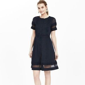 Banana Republic Geo Lace Dress Navy Size 4